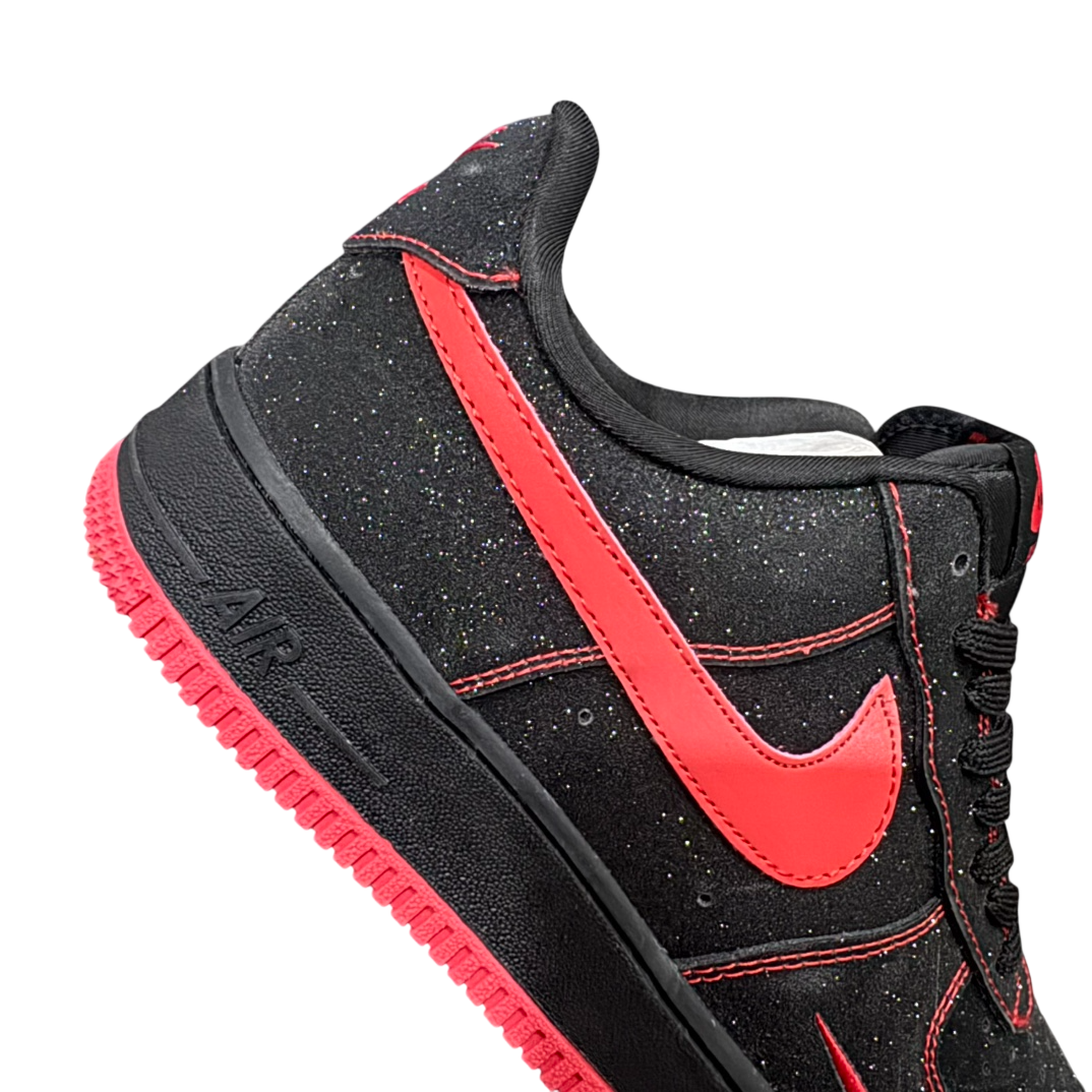 Nike Air Force 1 Black Red Swan Starry Sky