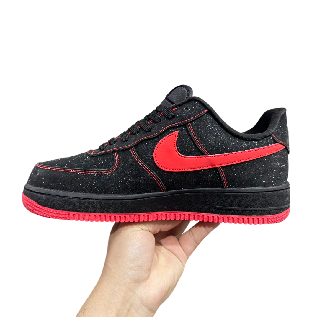 Nike Air Force 1 Black Red Swan Starry Sky