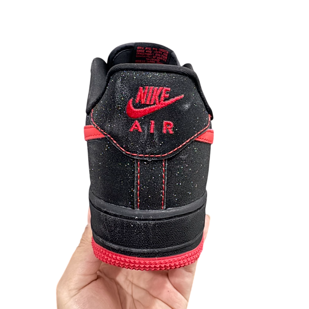Nike Air Force 1 Black Red Swan Starry Sky