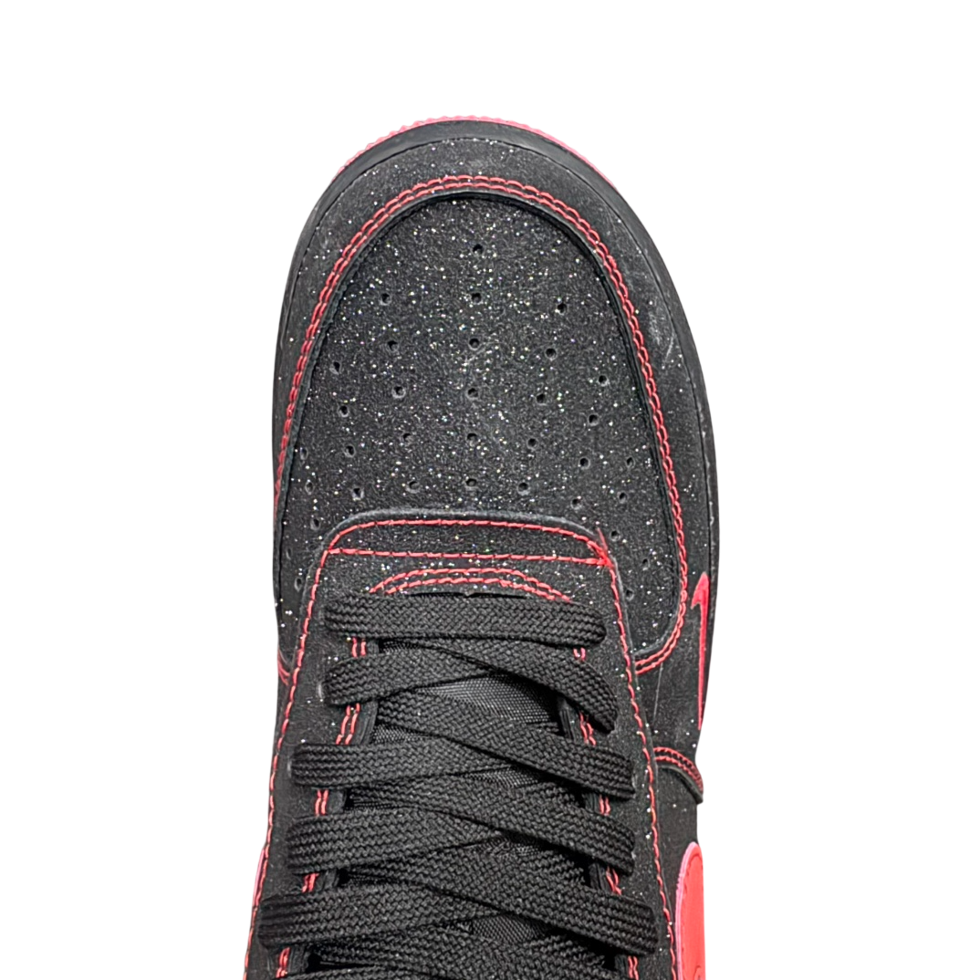 Nike Air Force 1 Black Red Swan Starry Sky