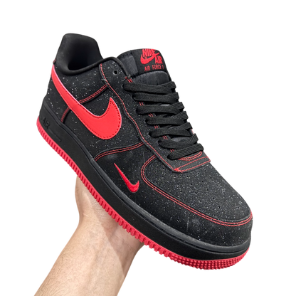 Nike Air Force 1 Black Red Swan Starry Sky